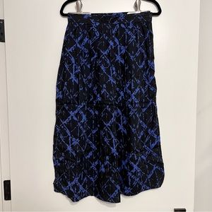 Vintage Abstract Pattern Midi Skirt